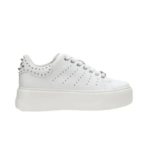 Cult scarpa sneakers da donna con borchie argento Perry 4236 CLW423600 bianco