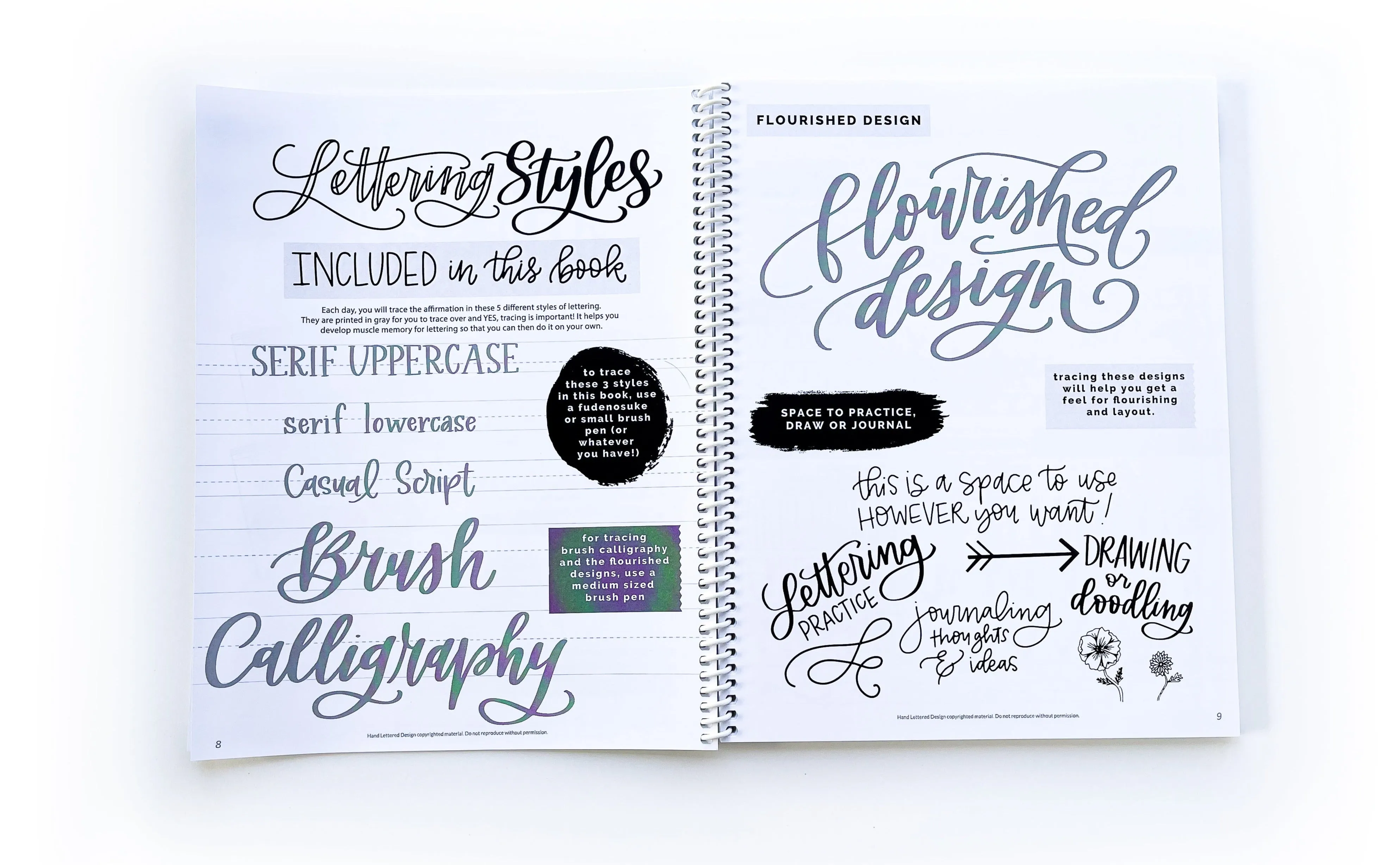 Daily Mindful Lettering Kit: Peace & Calm