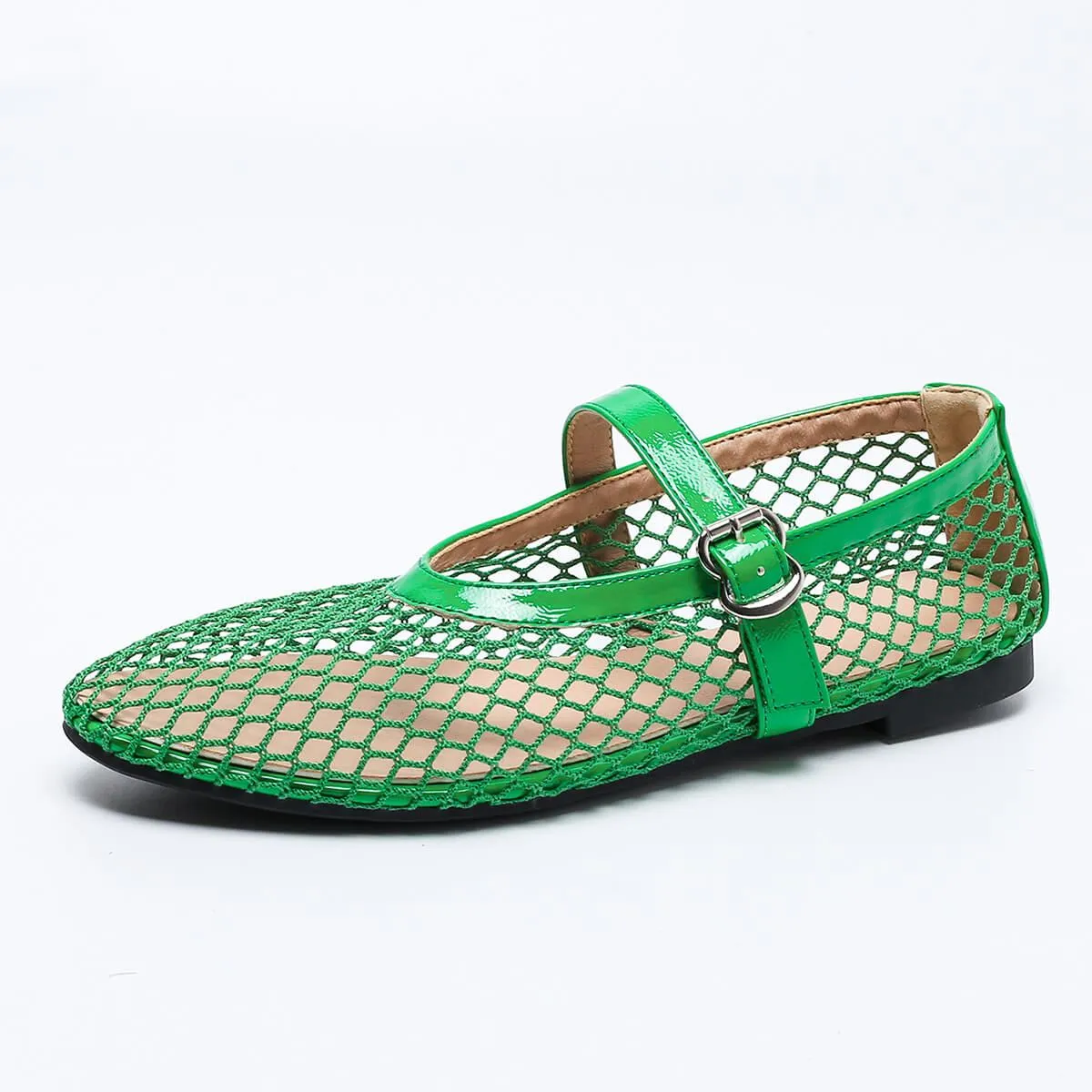 Dbeck® Breezy: Hollow Mesh Flat Mary Jane Flats for Women