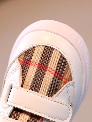 Designer Inspired Plaid Velcro Sneakers by Liv and Mia