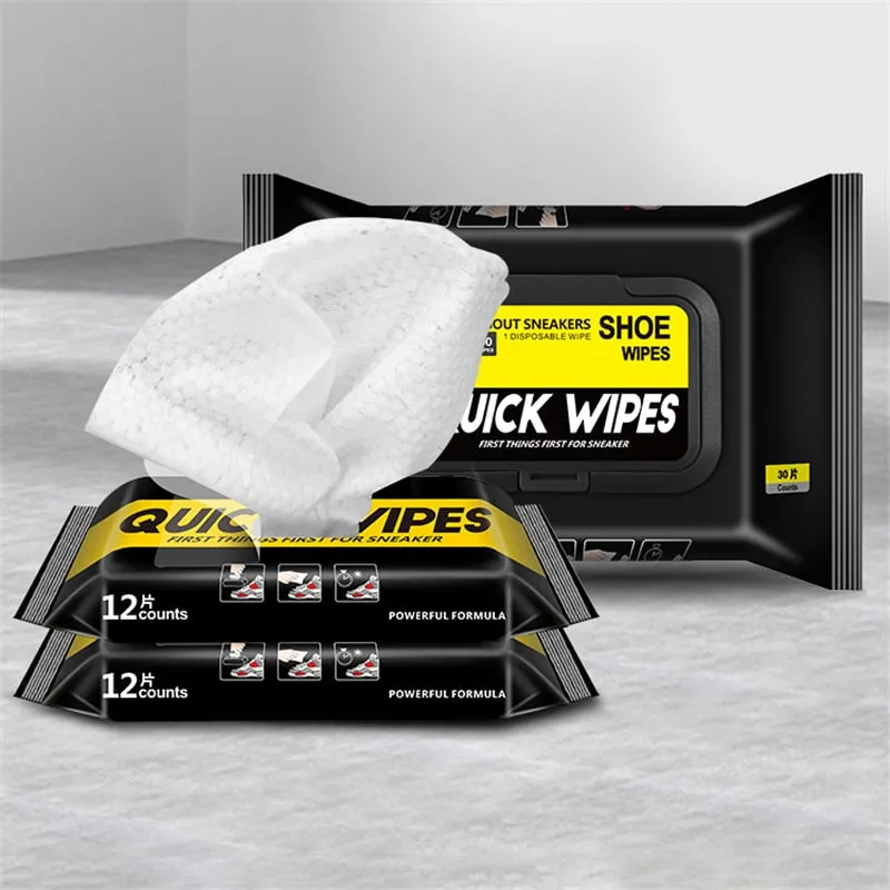 Disposable White Shoe Cleaner Wipes