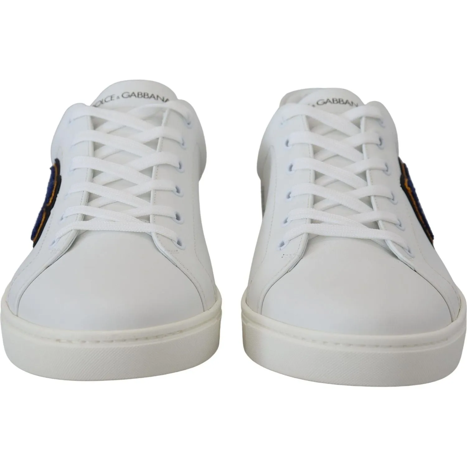 Dolce & Gabbana Elegant White Leather Men's Sneakers