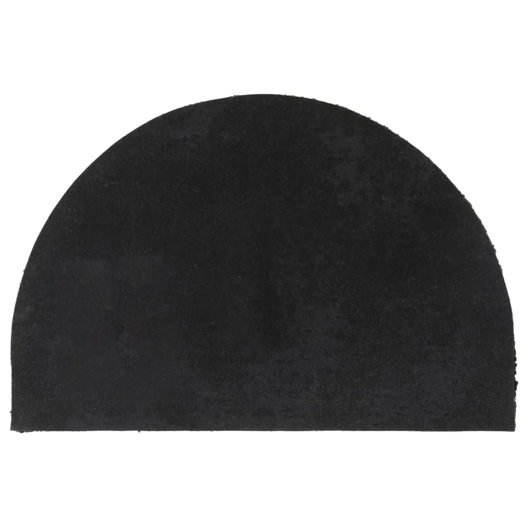 Door Mat Black Half Round 40x60 cm Tufted Coir