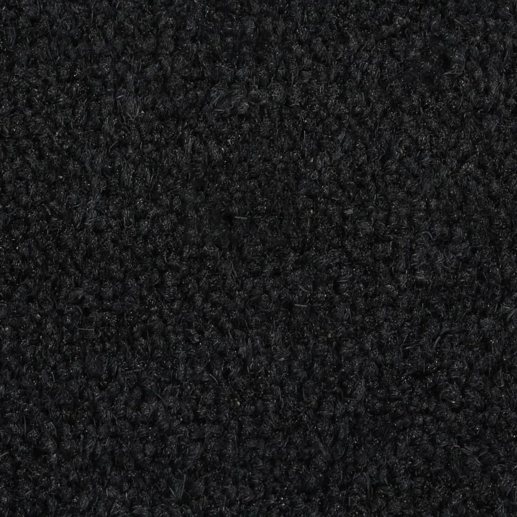 Door Mat Black Half Round 40x60 cm Tufted Coir