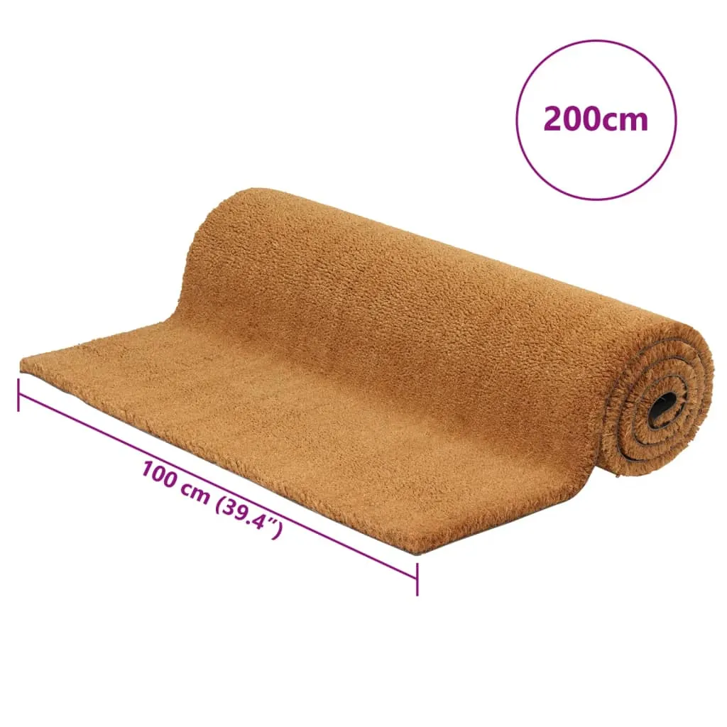 Door Mat Natural 100x200 cm Tufted Coir