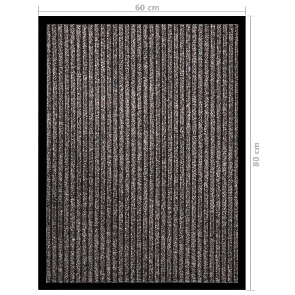 Doormat Striped Beige 60x80 cm