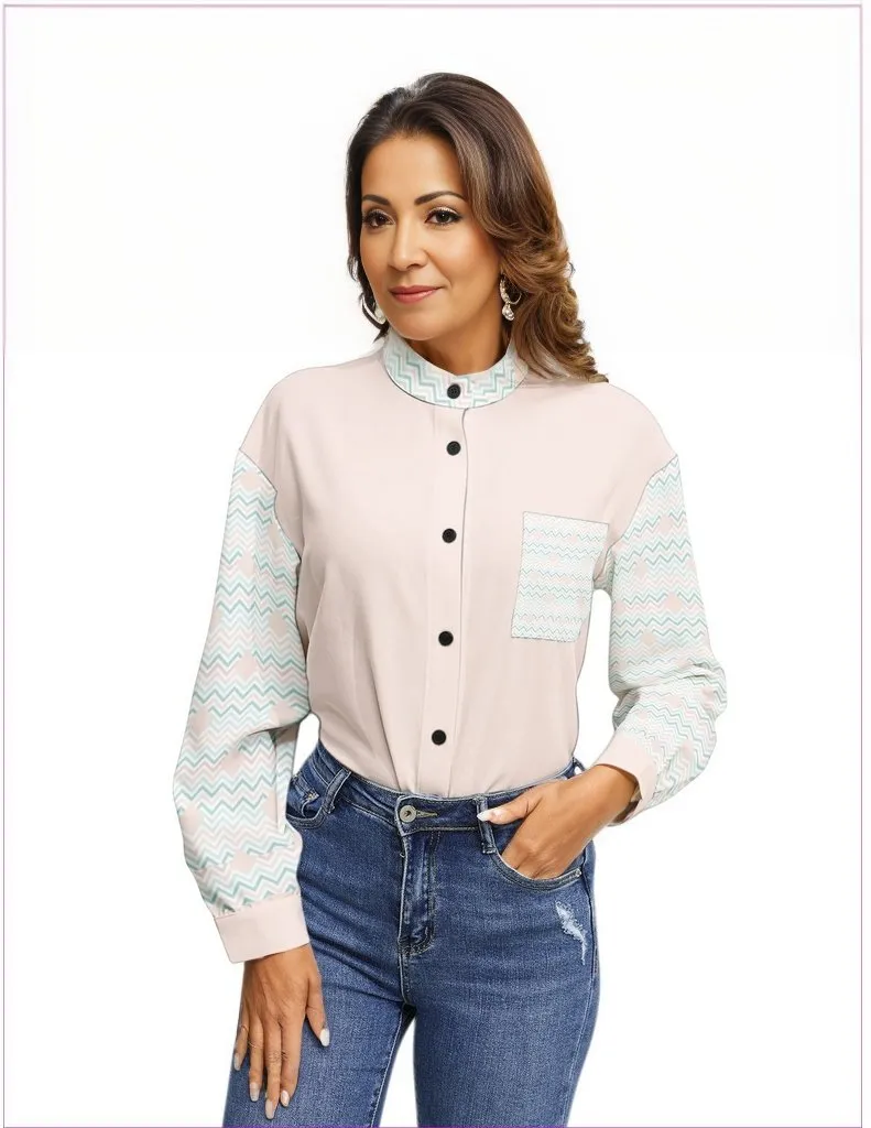 Easy Days Long Sleeve Button Up Casual Shirt Top