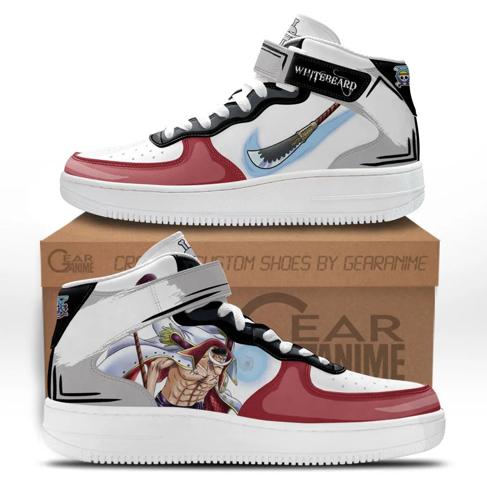 Edward Newgate Sneakers Air Mid Custom OP Anime Shoes