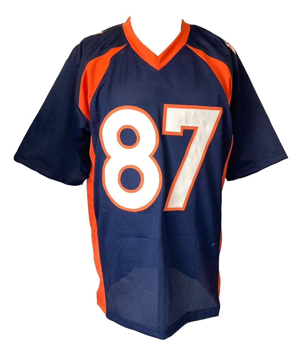 Eric Decker Denver Signed Navy Blue Football Jersey JSA