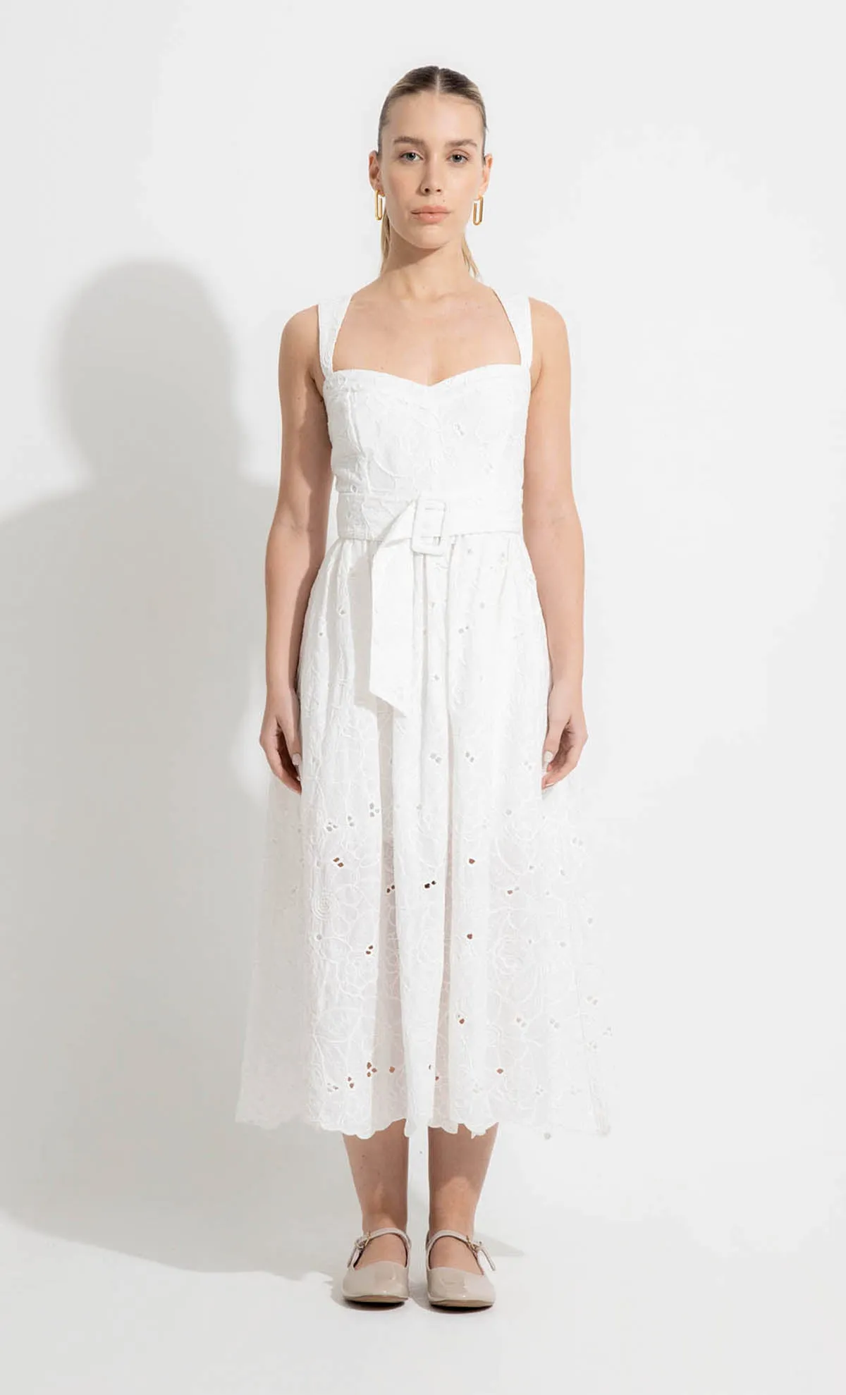 ESPECIA Bennett Midi Dress - Off White