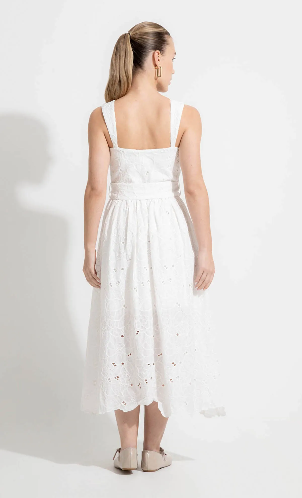 ESPECIA Bennett Midi Dress - Off White