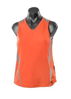 Eureka Ladies Training Singlet - Orange/Black