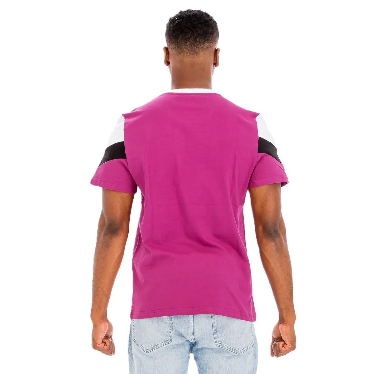 Fuchsia Chevron Colorblock Tee