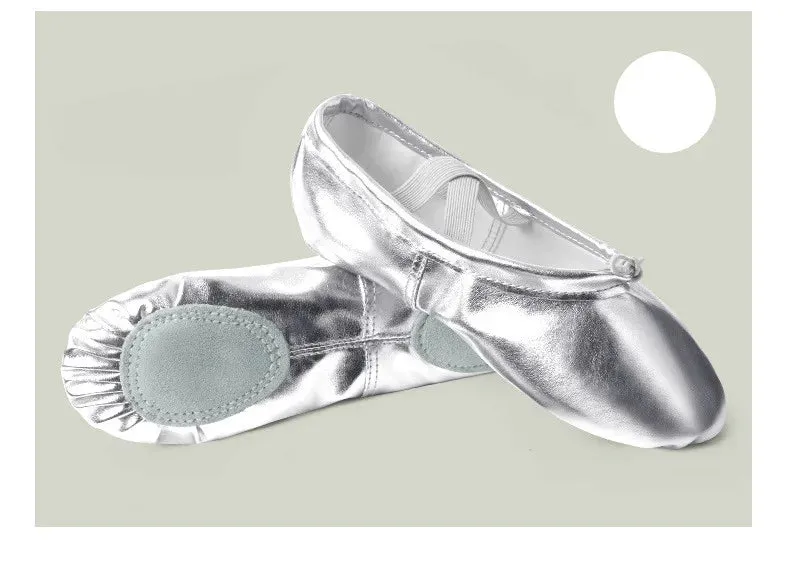 Girls Ballet Shoes Gold Silver Soft Sole Dance Slippers Children Practise Ballerina Gymnastics Shoes