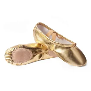 Girls Ballet Shoes Gold Silver Soft Sole Dance Slippers Children Practise Ballerina Gymnastics Shoes