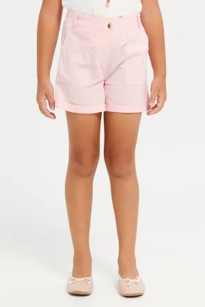 Girls Pink Pocket Shorts