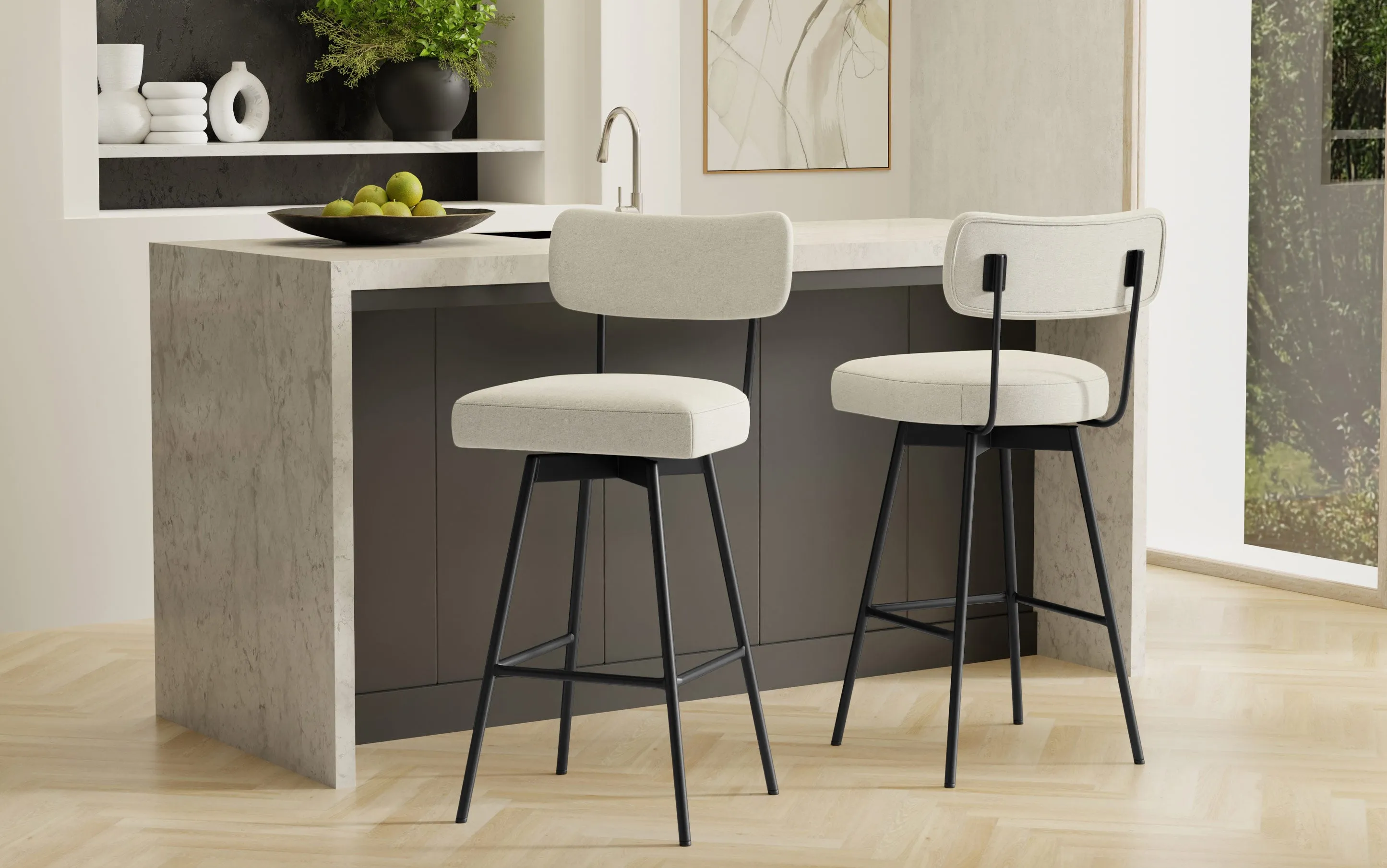 Giselle Swivel Counter Height Stool (Set of 2)