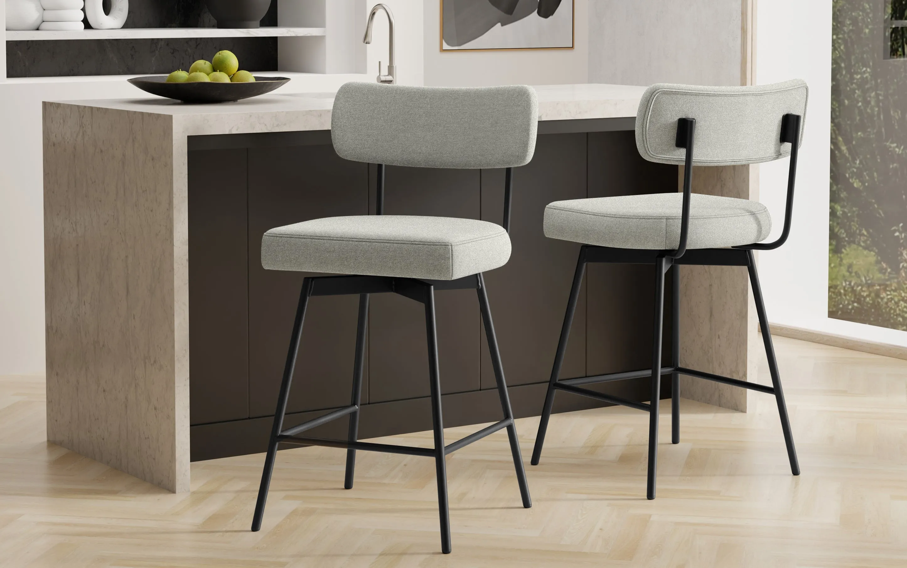 Giselle Swivel Counter Height Stool (Set of 2)