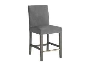 Grey Fabric Counter Height Stool