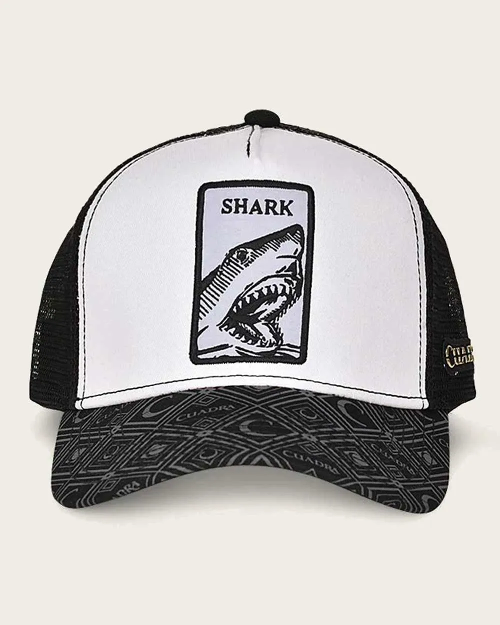 Grey shark patch cap