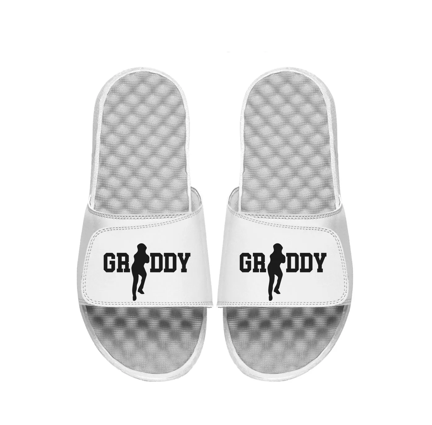 Griddy White Slides