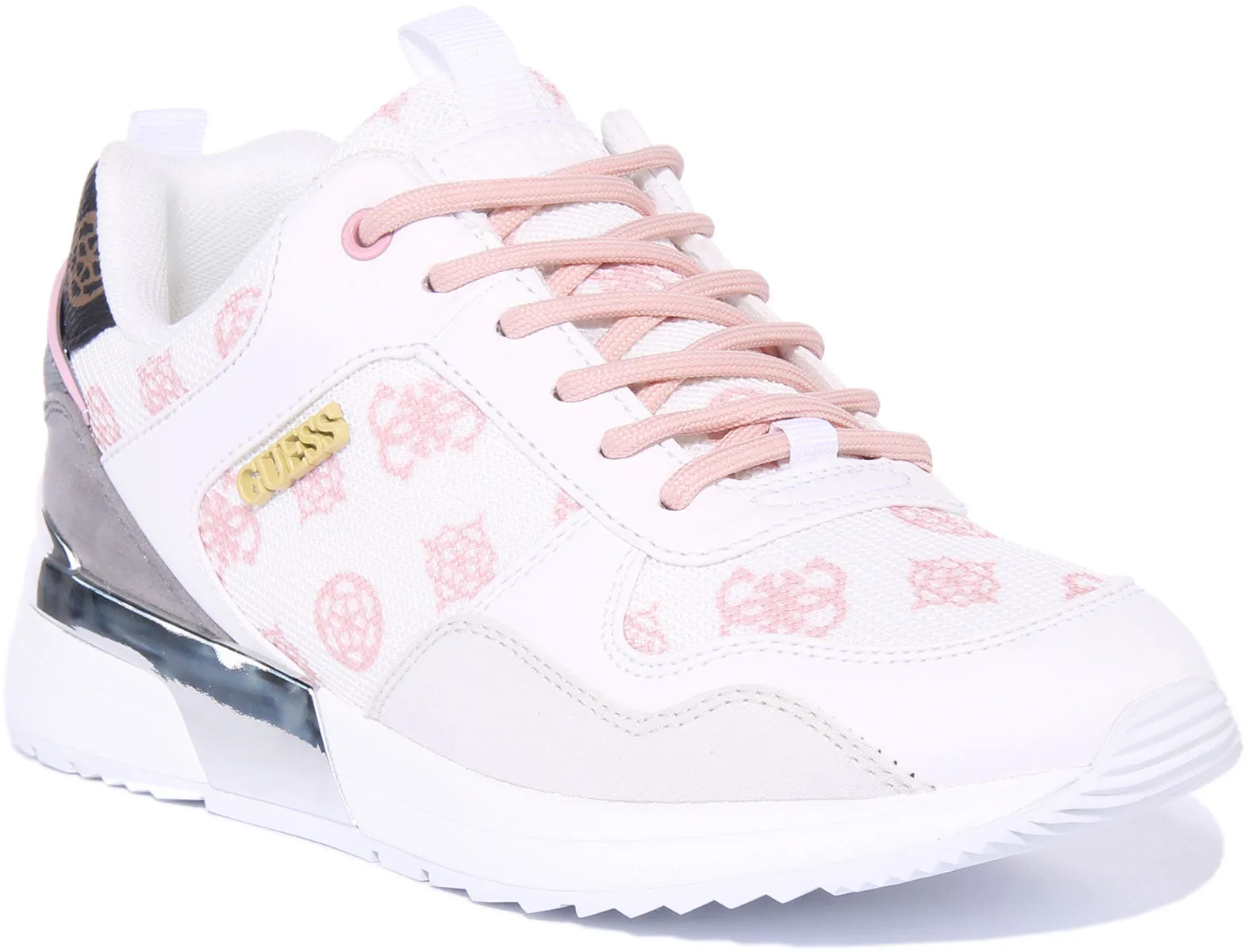 Guess Metz In White Pink For Women