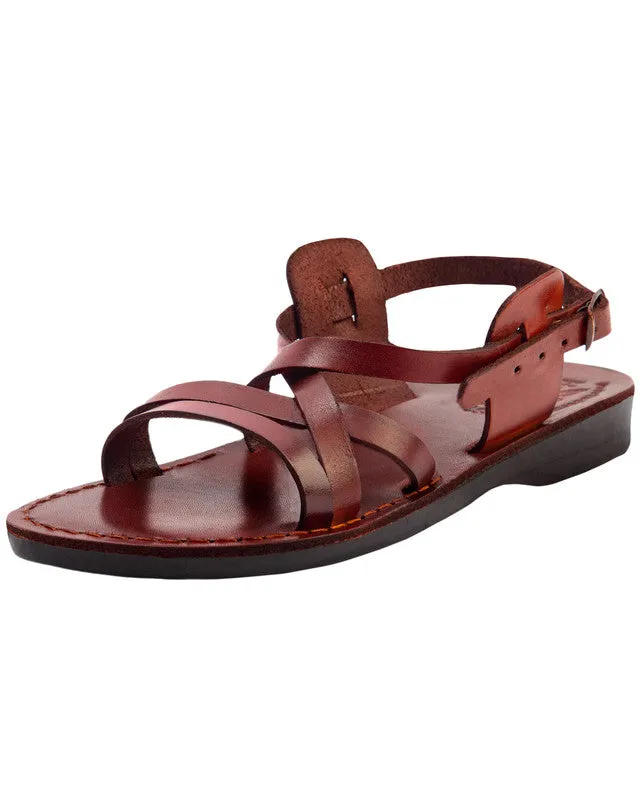 Holy Land Market Men/Women Biblical Jesus Leather Sandals/Slides From Jerusalem (Yashua-Style II)