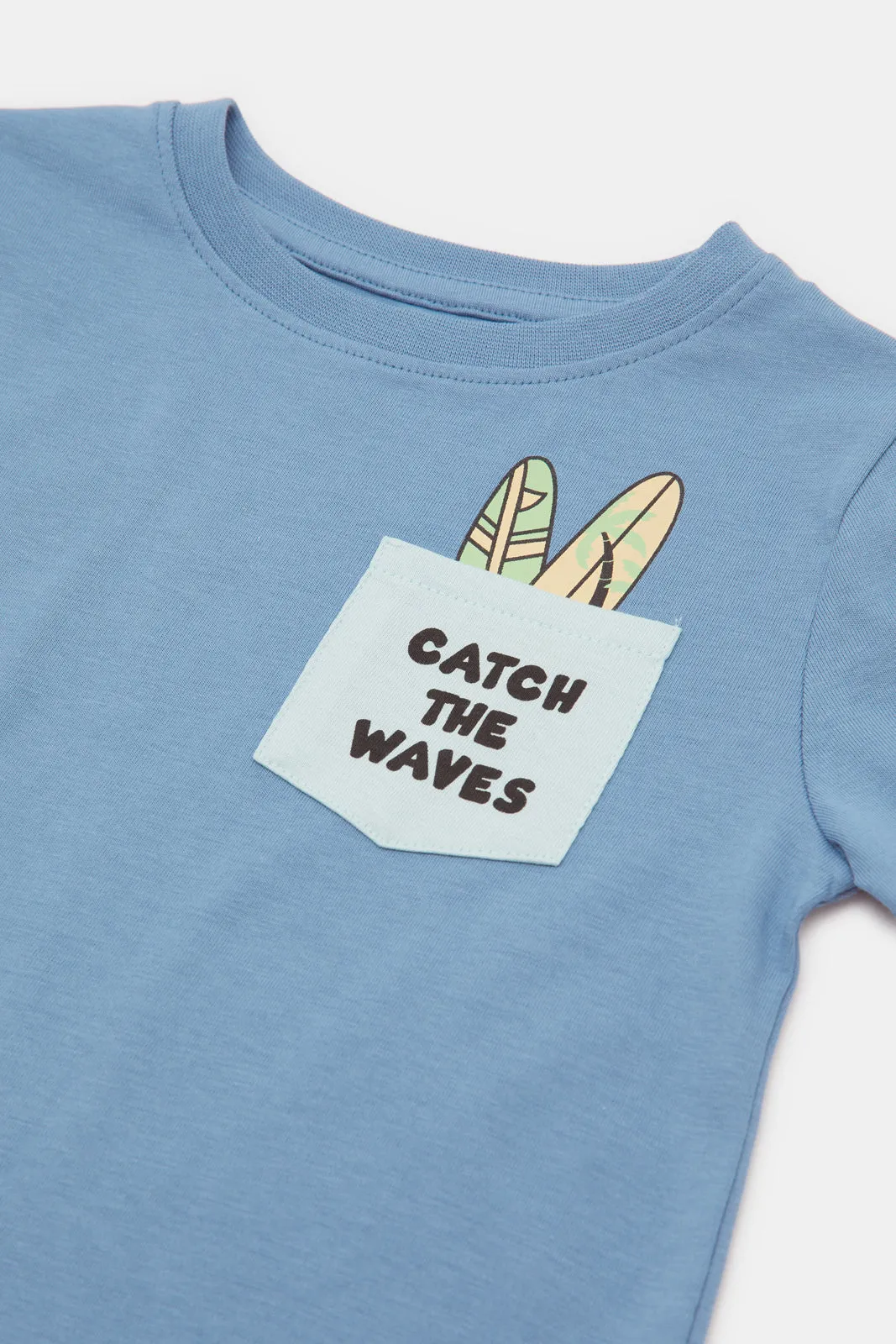 Infant Boys Blue Printed T-Shirt