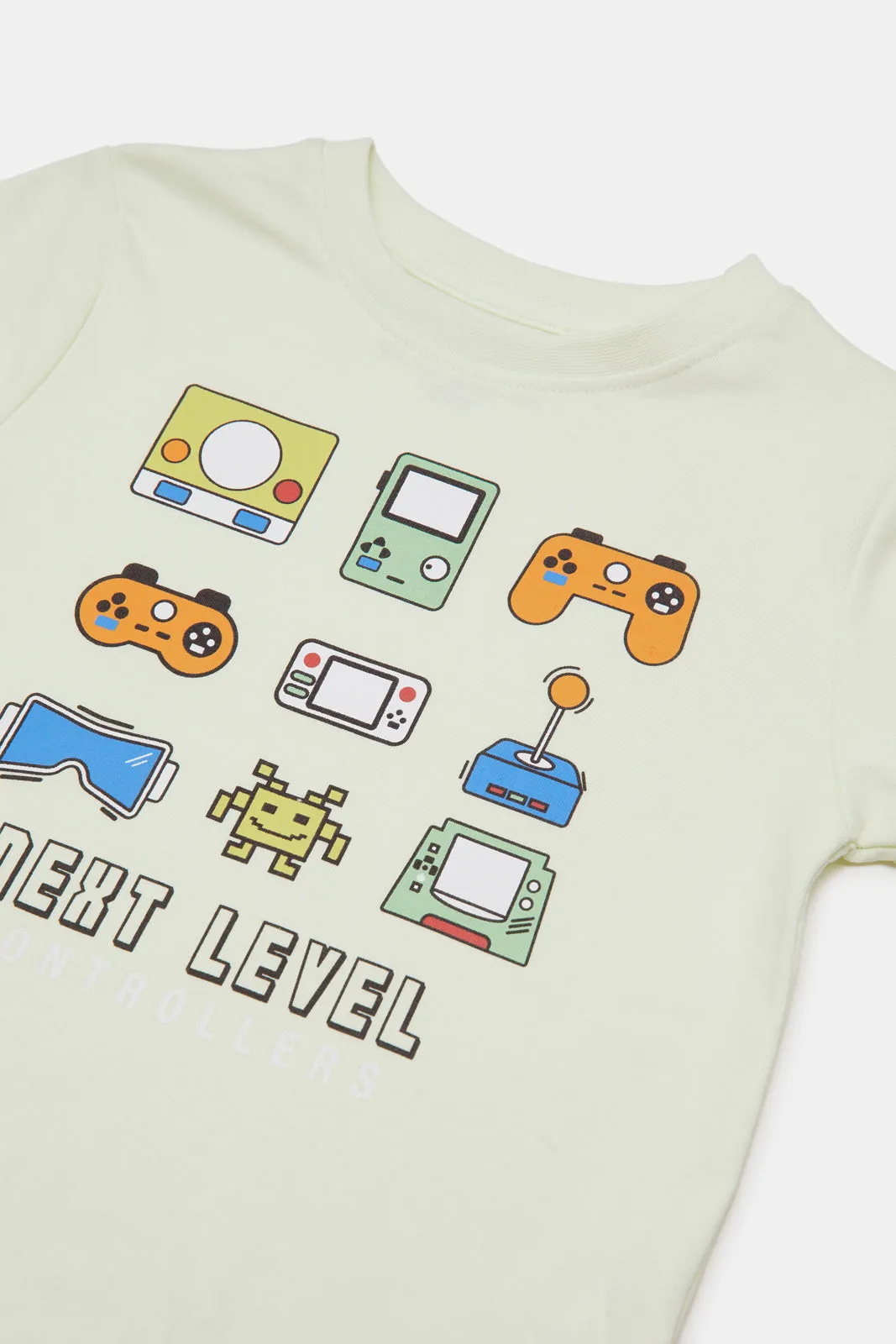 Infant Boys Mint Gaming Print T-Shirt