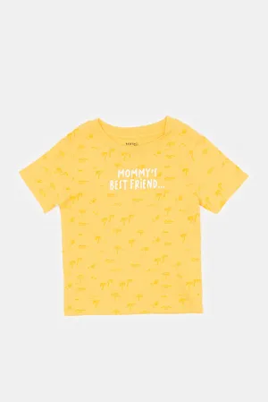 Infant Boys Mustard Mommy Best Friend T-Shirt