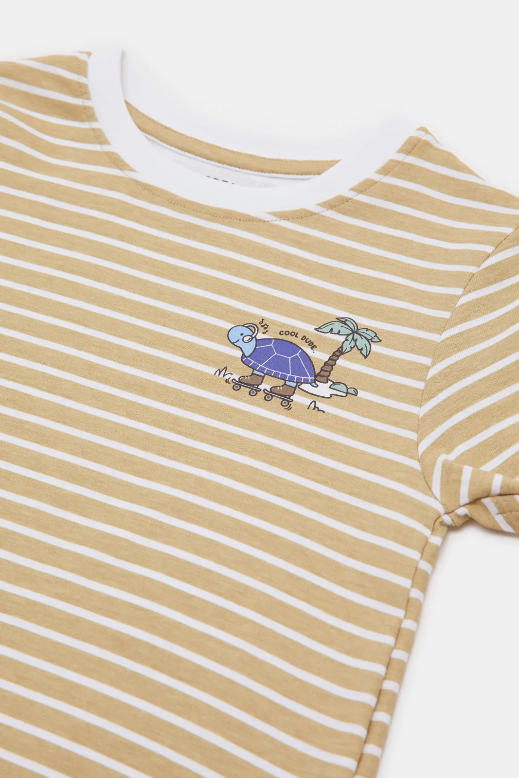 Infant Boys Rust Striped T-Shirt