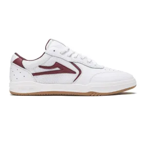 Lakai Shoes Atlantic White Burgundy Leather