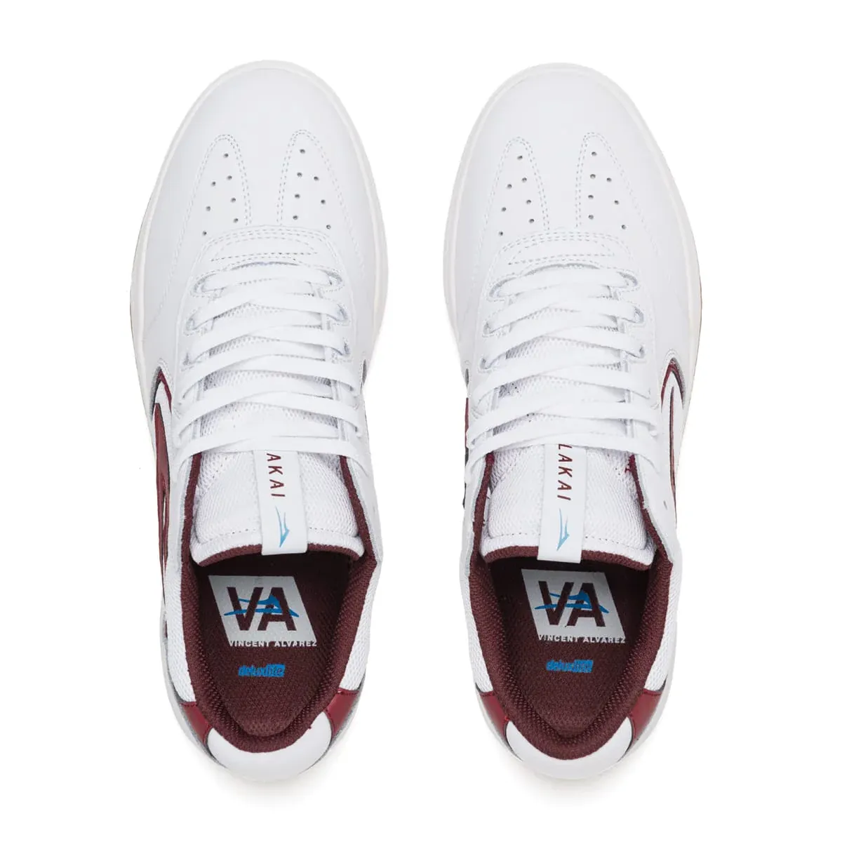 Lakai Shoes Atlantic White Burgundy Leather