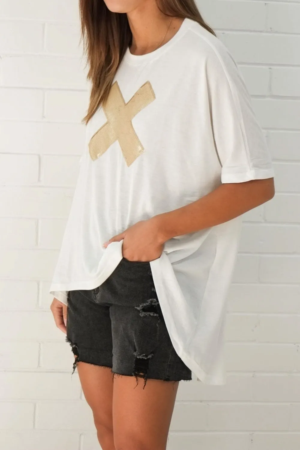 Leah Sequin Tee