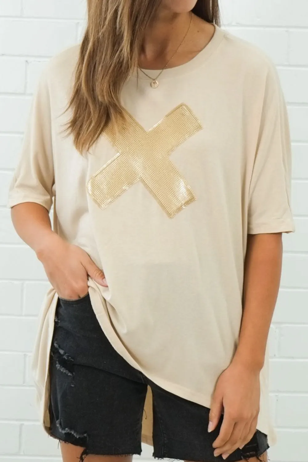 Leah Sequin Tee