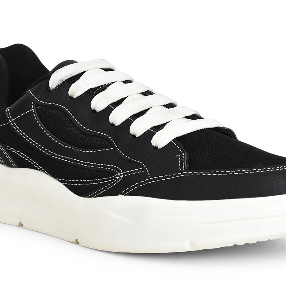 Leap7x Casual Black Lacing Sneakers For Men SPORTSTAR6 By Liberty