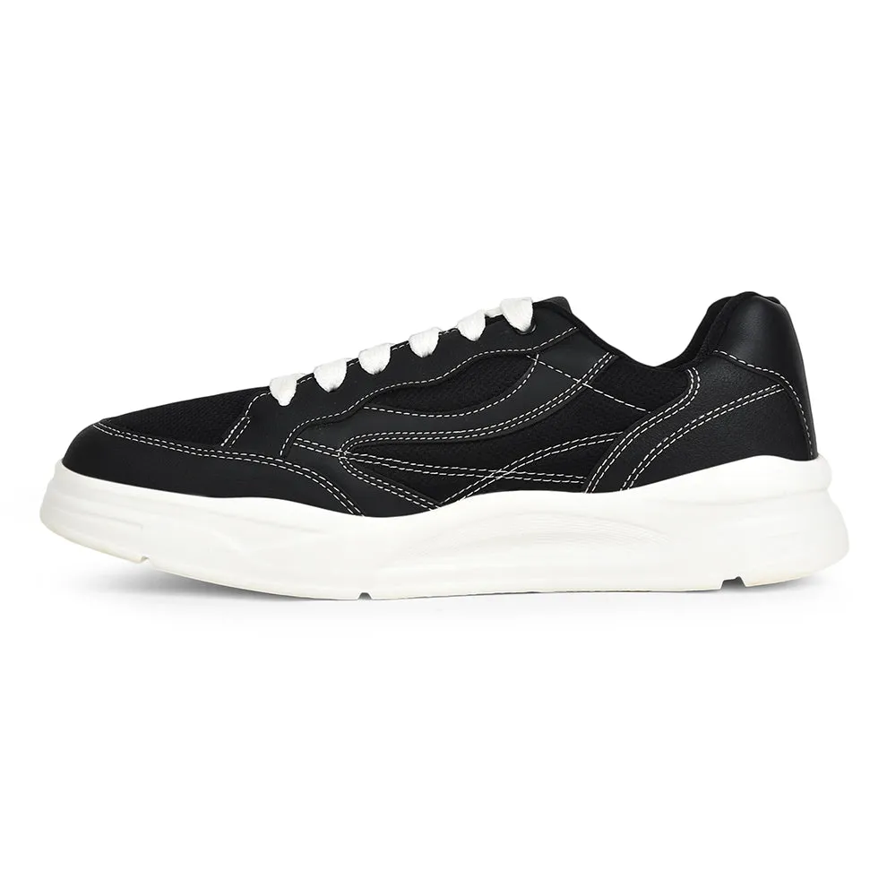 Leap7x Casual Black Lacing Sneakers For Men SPORTSTAR6 By Liberty