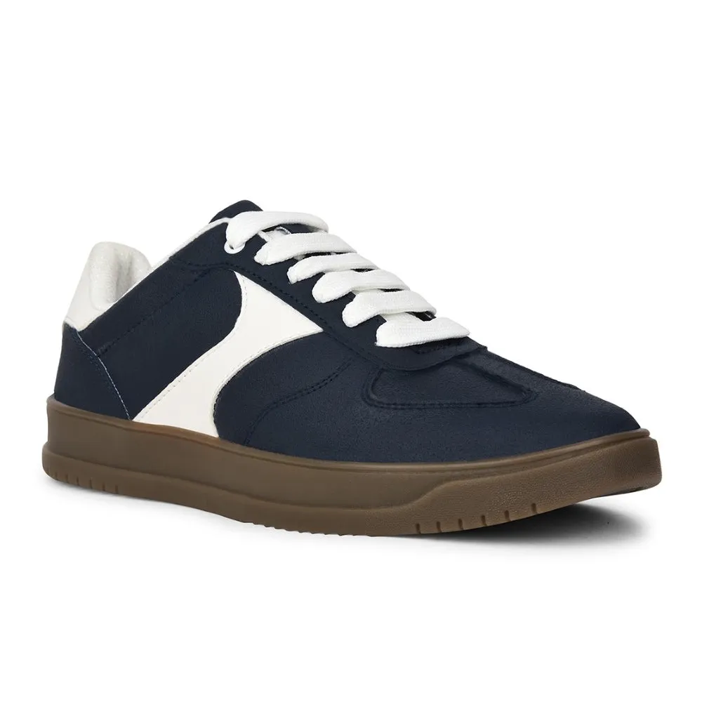 Leap7x Casual Navy Blue Lacing Sneakers For Men SPORTSTAR7 By Liberty