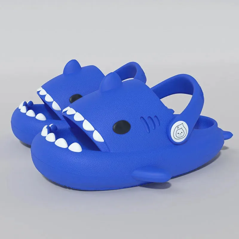 Litfun Kids Shark Slippers Fashion Children Cartoon Shark Sandals Girls Boys Home Non-slip Casual Sandal Outdoor Beach Sandals