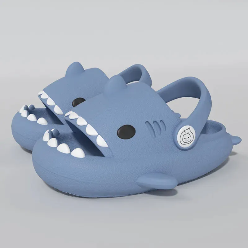 Litfun Kids Shark Slippers Fashion Children Cartoon Shark Sandals Girls Boys Home Non-slip Casual Sandal Outdoor Beach Sandals