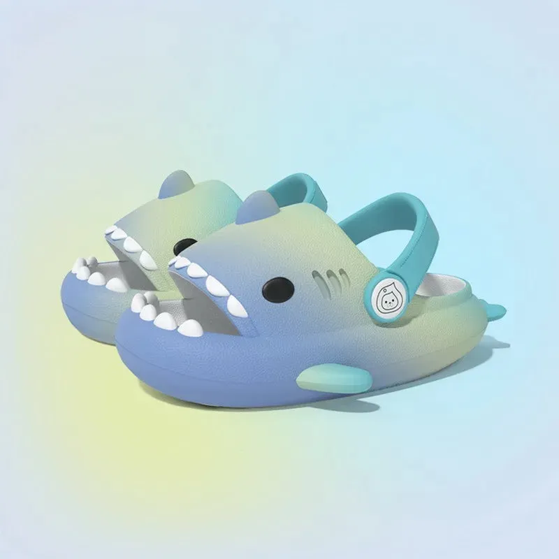 Litfun Kids Shark Slippers Fashion Children Cartoon Shark Sandals Girls Boys Home Non-slip Casual Sandal Outdoor Beach Sandals