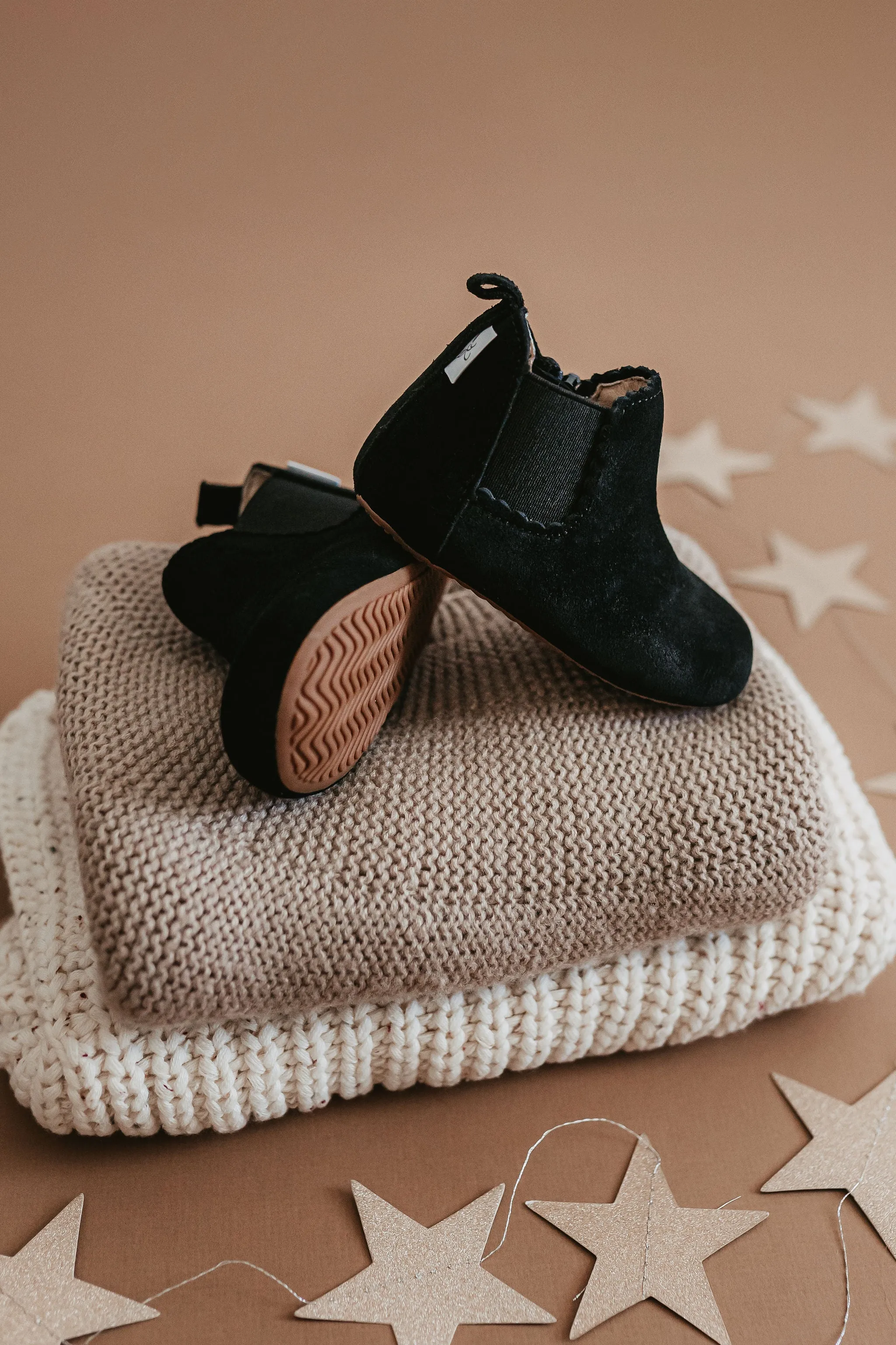 Little Love Bug Black Suede Reagan