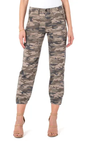 Liverpool 28" Crop Cargo Jogger - Moss Camo