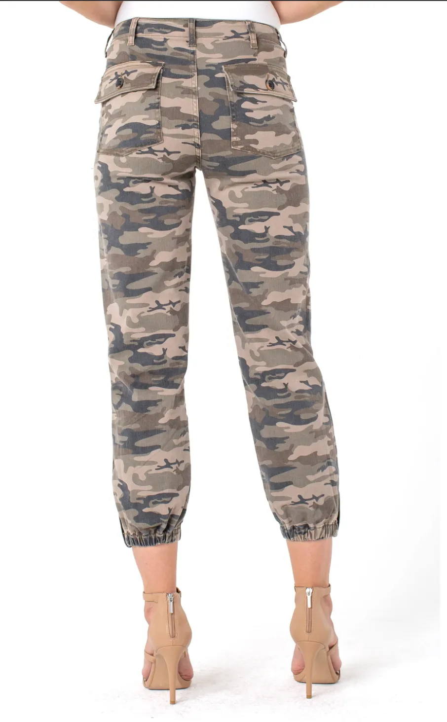 Liverpool 28" Crop Cargo Jogger - Moss Camo