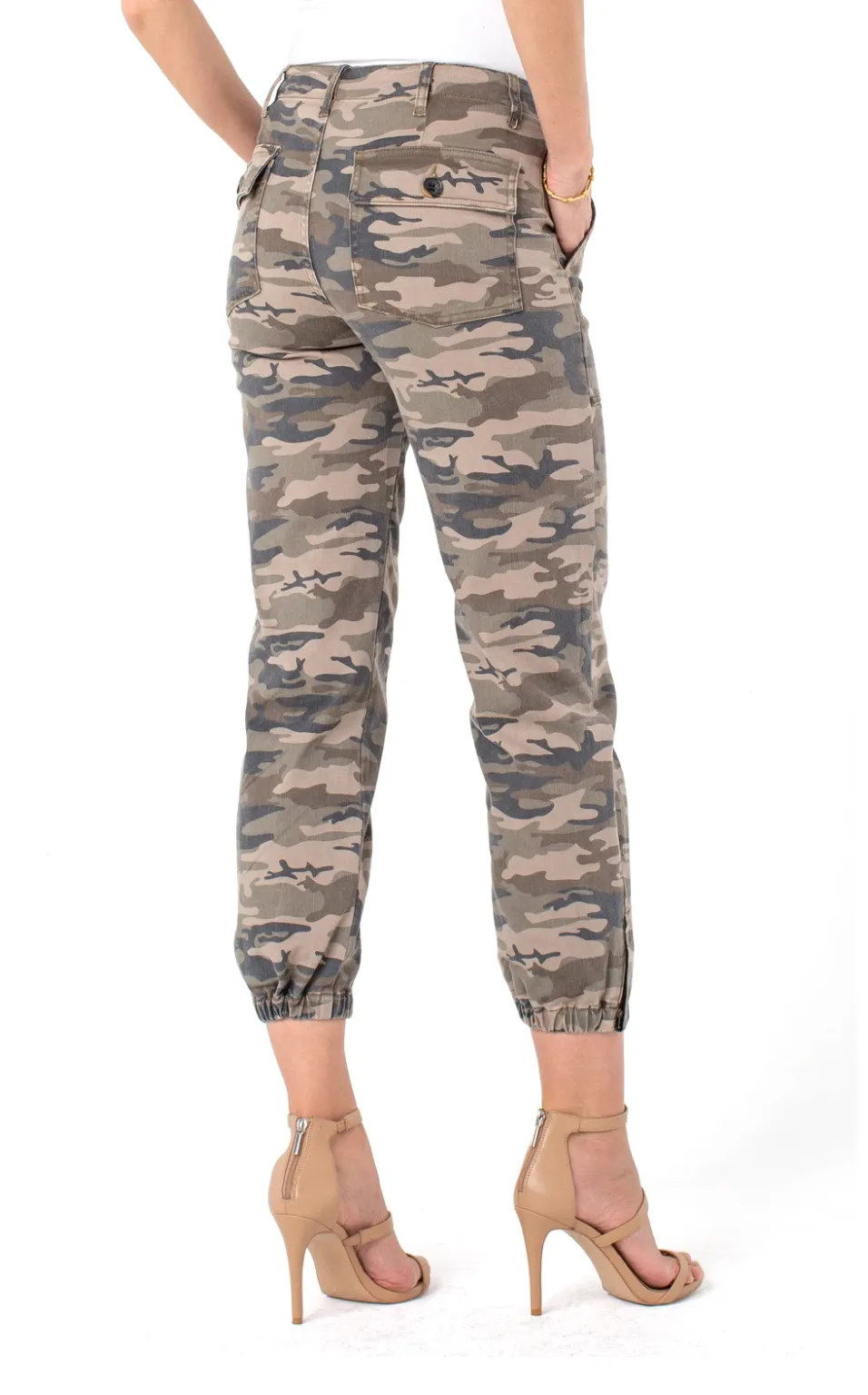 Liverpool 28" Crop Cargo Jogger - Moss Camo