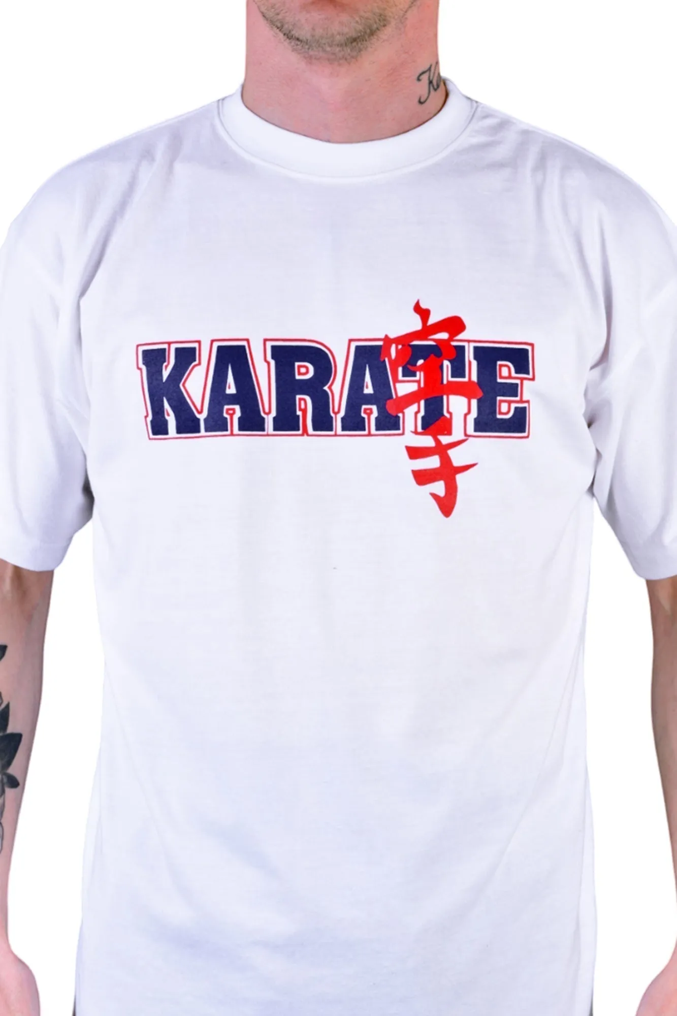 MAR-084A | White Round-Neck Karate T-Shirt (OD)