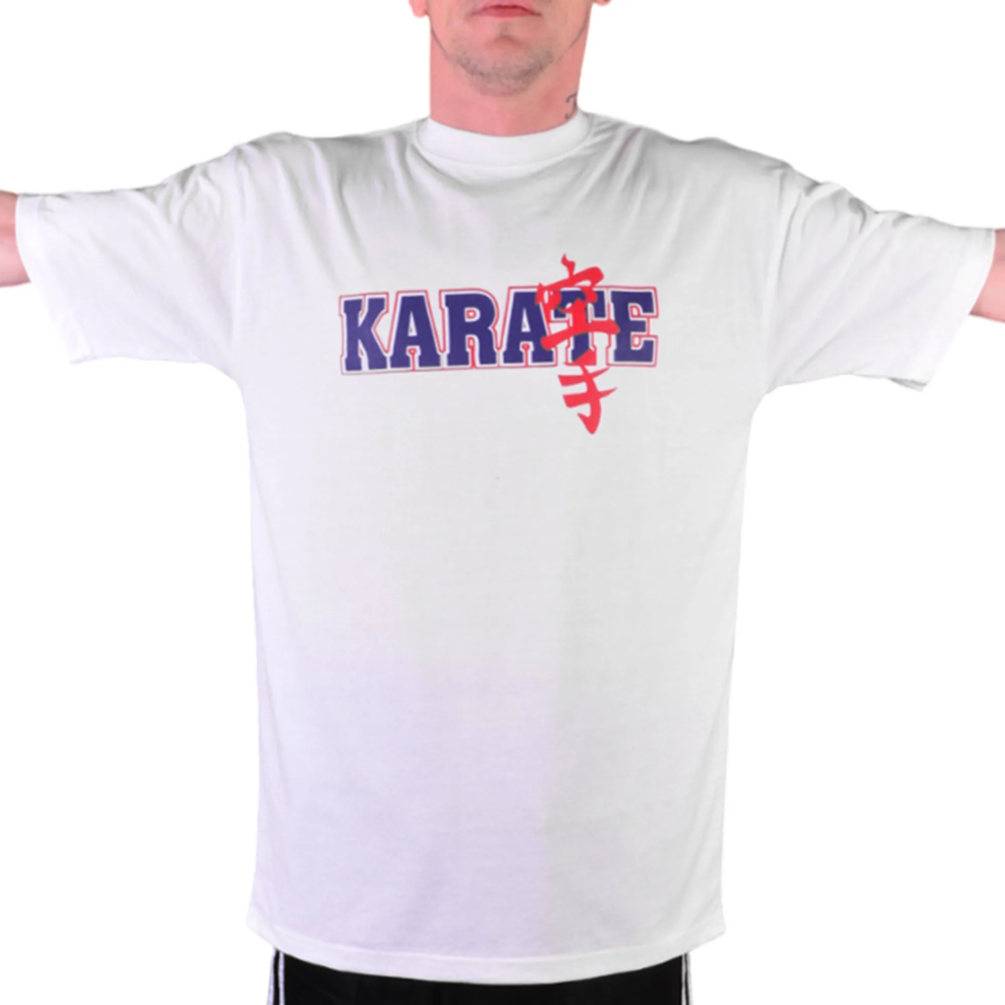 MAR-084A | White Round-Neck Karate T-Shirt (OD)