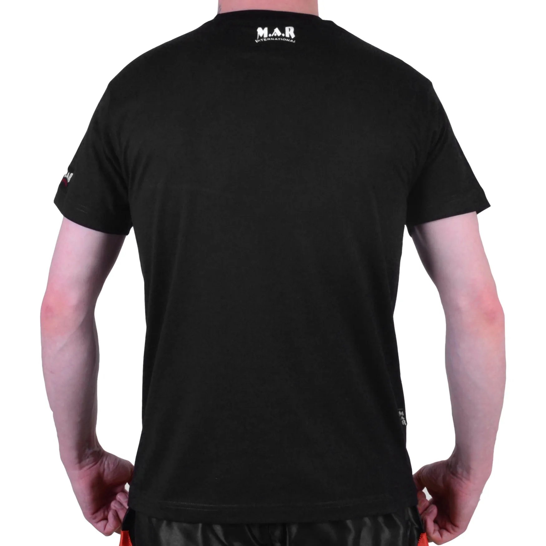 MAR-084C | Black Round-Neck Karate T-Shirt