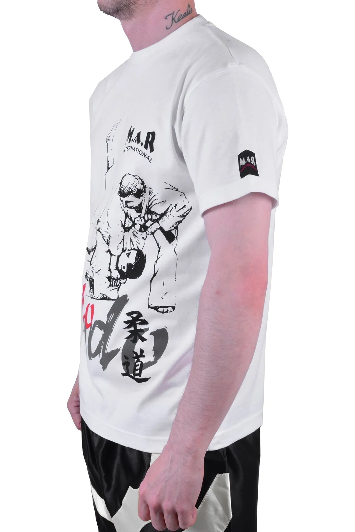 MAR-084D | White Round-Neck Judo T-Shirt