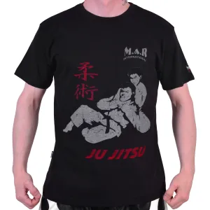 MAR-084E | Black Round-Neck Jujitsu T-Shirt